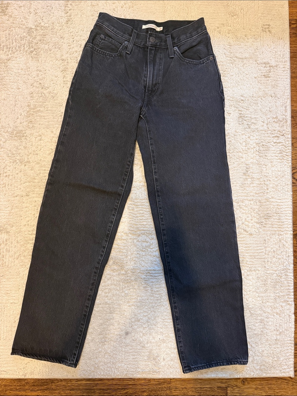 Men's Black Straight-Leg Jeans